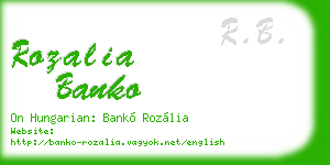 rozalia banko business card